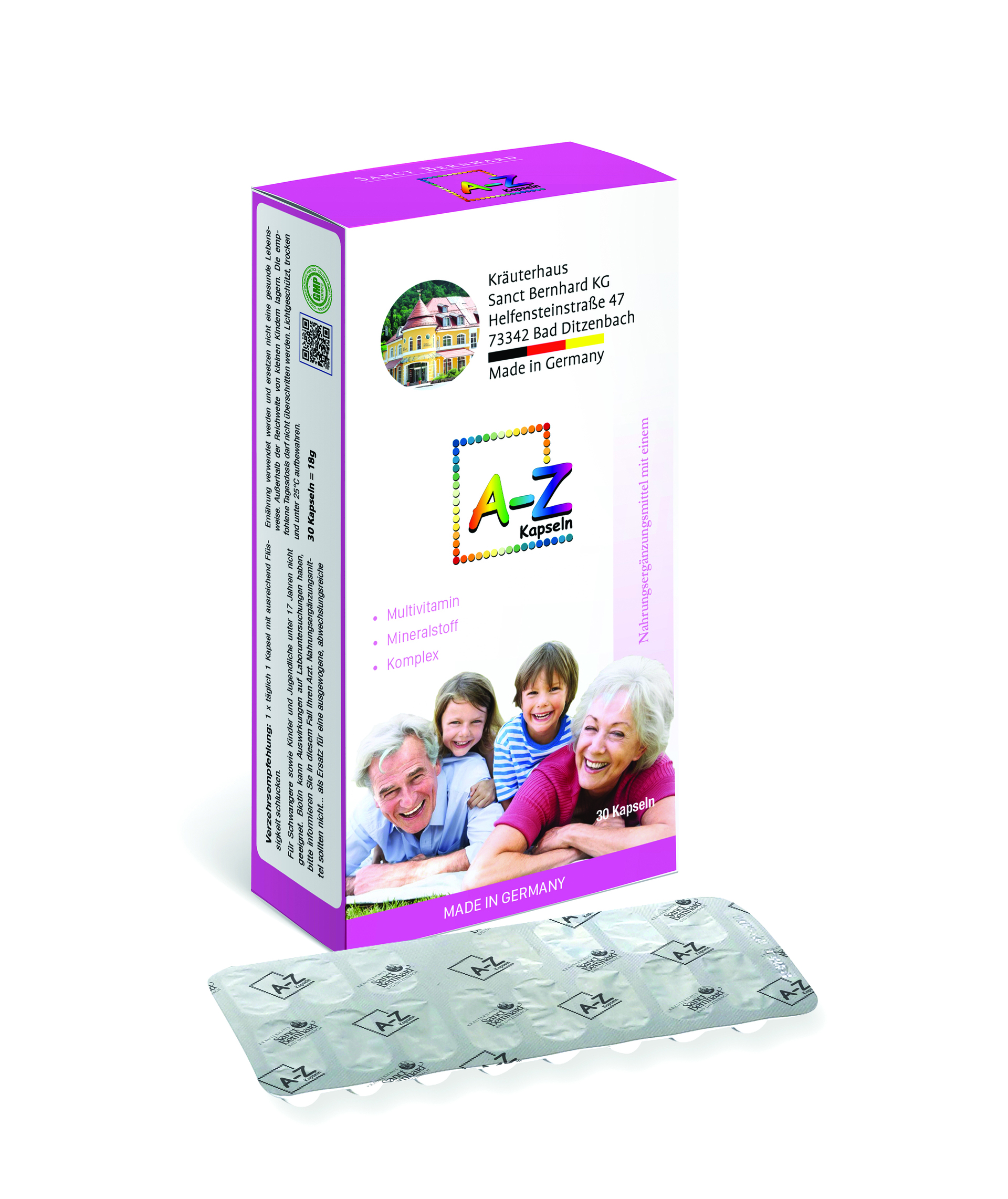 VITAMIN KHOÁNG CHẤT TỔNG HỢP A-Z KAPSELN DẠNG VỈ